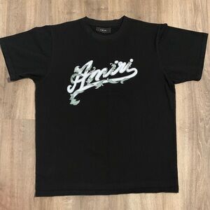 AMIRI Black Tee with White Script